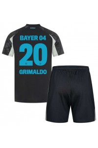 Fotbalové Dres Bayer Leverkusen Alejandro Grimaldo #20 Dětské Třetí Oblečení 2024-25 Krátký Rukáv (+ trenýrky)